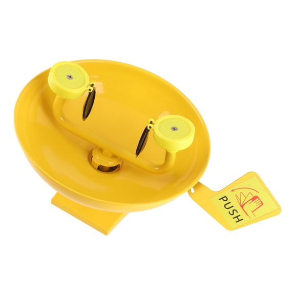Yellow Eyewash Station with Double Spray Head