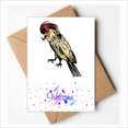 thumbnail image 1 of Yellow Feather Parrot Bird Welcome Back Greeting Cards Envelopes Blank, 1 of 4