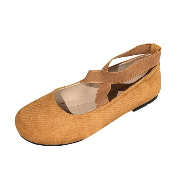 Yellow Feminine Practical Spring Summer Casual Footwear Closed Toe And Flat Bottom Slip On Ideal For Video Calls And Virtual Meetings