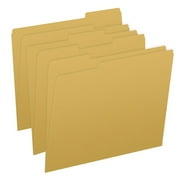 Yellow File Folders, 1/3 Cut Top Tab, Letter Size, Perfect for Organizing Documents in File Drawers, Box of 100