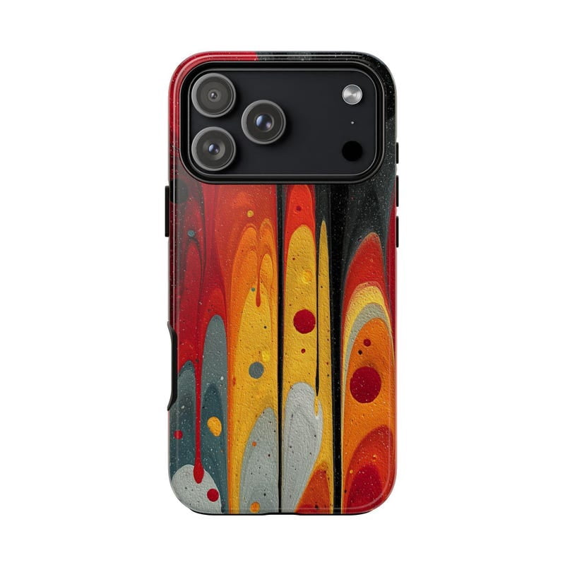 Yellow Fire Red Hydro Dip Liquid Case with iPhone 17 to 11 Pro Max ...