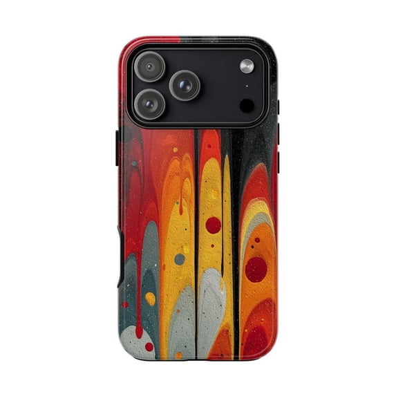 Yellow Fire Red Hydro Dip Liquid Case with iPhone 17 to 11 Pro Max ...