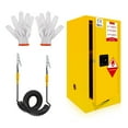thumbnail image 1 of Yellow Safety Cabinet with Solid Lock Bolt and Internal Vent for Flammables in Oil Field, Drilling Rig, Petro - Exploration Site, 1 of 7