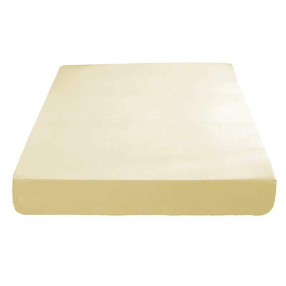 Yellow Fitted Sheet With Full Elastic Edges, 200X180Cm, Non-Slip And Stretchable, Protects Mattress, Easy To Clean