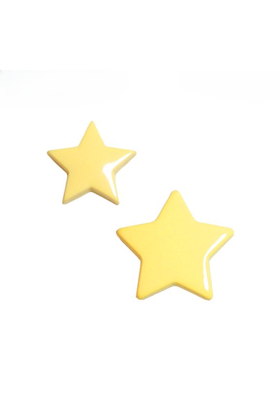 Yellow Five-Star Removable Shoe Decorations, Resin Shoe Ornaments, Shoe Buckle Accessories, Fits Most Standard Hole Clog Shoes