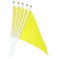 thumbnail image 1 of Yellow Flag Stick, Hand Held Mini DIY Flag 8.2x5.5 Inch Triangle Pack of 40, 1 of 5