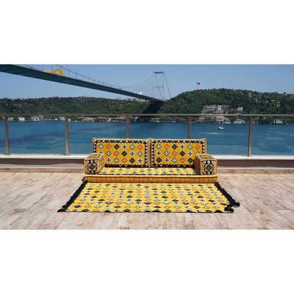 Yellow Floor Sofa, Foldable Sofa Bed, Modular Sectional Sofa, Turkish Sofa, Sleeper Sofa Bed, Couch Bed, Arabic Majlis, Sectional Sofas