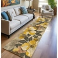 thumbnail image 1 of Yellow Floral Area Rug Runner 2x4 ft = 65x120 cm, 1 of 5