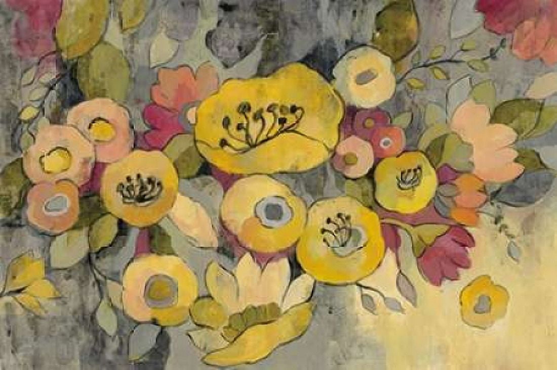 Yellow Floral Duo III Canvas Art - Silvia Vassileva (24 x 36)