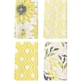 thumbnail image 1 of Yellow Floral Leaves Boho Kitchen Towels Dish Towels, 18x26 Inch Seasonal Decoration Hand Towels Set of 4, 1 of 6
