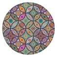 thumbnail image 1 of Yellow Floral Oval Pattern Round Fitted Tablecloth with Elastic Edge,Dining Table Cover Waterproof,Outdoor Round Tablecloth for Camping,Dining,Indoor and Outdoor, 1 of 7