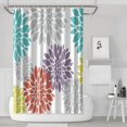 thumbnail image 1 of Yellow Floral and Petal Pattern Shower Curtain 72"x72" ,Bathroom Decorative Shower Curtains Set with 12 Hooks,Modern Waterproof Washable Shower Curtain, 1 of 6