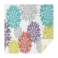 thumbnail image 1 of Yellow Floral and Petal Pattern Square Tablecloth,Waterproof Square Table Cover,Wipeable Spillproof Washable Table Cover for Home Kitchen Party Decor 42"X42"(107x107cm), 1 of 6
