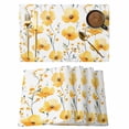 thumbnail image 1 of Yellow Floral Placemats Set of 8, Spring Watercolor Herb Plant Non-Slip Place Mats Washable Table Mats for Kitchen Dining Table Decorations Indoor/Outdoor, 1 of 9