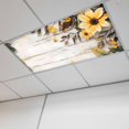 thumbnail image 1 of Yellow Floral Spring Fluorescent Light Covers, Vintage Summer Botanical Magnetic Light Covers for Ceiling Lights, Fluorescent Ceiling Shade Filters for Classroom Bedroom Office 4x2Ft x 1PCS, 1 of 8