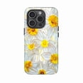 thumbnail image 1 of Yellow Floral Stained Glass Botanical Phone Case, Elegant White Flower Artwork, iPhone 17 to 11 Pro Max, 1 of 2