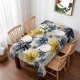 thumbnail image 1 of Yellow Floral Table Cloth Waterproof Tablecloths, Pastoral Pastel Blue Daisy Wildflower Tablecloth Dining Table Cover for Kitchen Party Tabletop Outdoor, Rectangle Tablecloth 60x102 Inch, 1 of 9