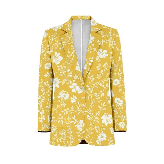 Yellow Floral White Pattern Design Mens Suits Shawl Collar Slim Fit Suit Mens Groom Jacket Tuxedos for Wedding Dress Evening