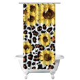 thumbnail image 1 of Yellow Floral Wildflower Boho Shower Curtain 36x72 with Hooks, Sunflower Bee Butterfly Pattern, Quick-Dry Rustic Polyester for Country Farmhouse Vintage Decor, 1 of 5