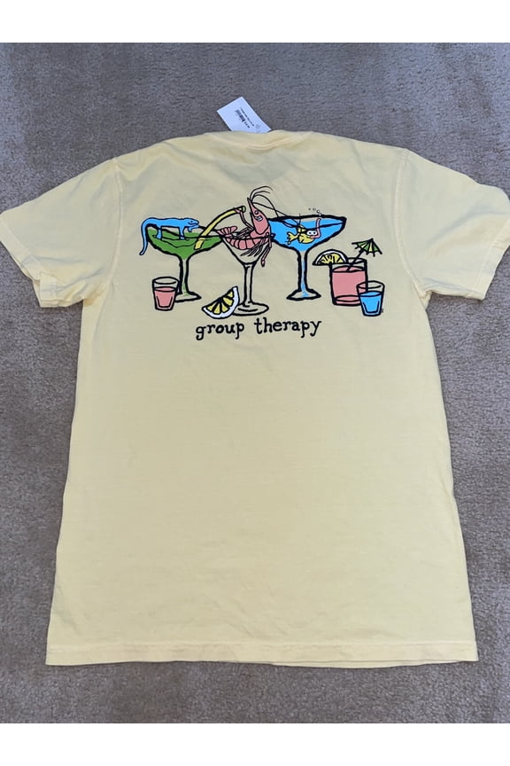 Yellow Florida Keys Group Therapy Small Beach Coastal T-Shirt