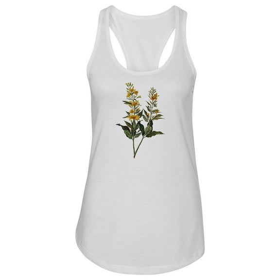 Yellow Flower Botanical  Racerback Tank Women -Image by Shutterstock, Female XX-Large