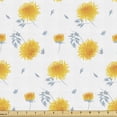 thumbnail image 1 of Ambesonne Yellow Flower Fabric by the Yard Upholstery, Autumn Florets, 2 Yards, Mustard Pale Grey, 1 of 4