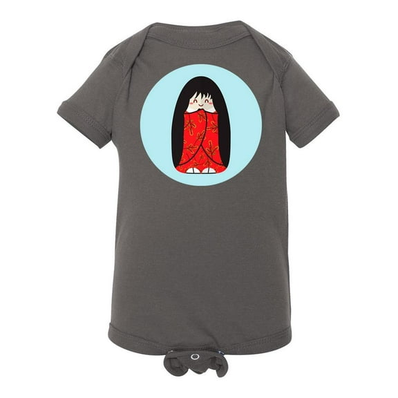 Yellow Flower Kokeshi Doll Bodysuit Infant -Image by Shutterstock,  24 Months