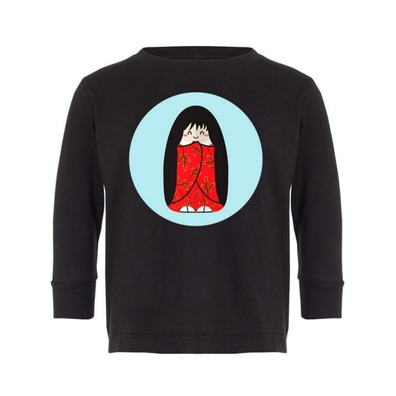 Yellow Flower Kokeshi Doll Long Sleeve Toddler -Image by Shutterstock,  2 Toddler