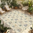 thumbnail image 1 of Yellow Flower Pattern Outdoor Rug for Patio/Deck/Porch, Non-Slip Large Area Rug 6 x 9 Ft, Vintage Botanical Floral Simple Yellow Indoor Outdoor Rugs Washable Area Rugs, Camping Rug Carpet Runner, 1 of 8