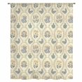 thumbnail image 1 of Yellow Flower Pattern Sheer Curtains 45 Inches Long, Vintage Botanical Floral Simple Yellow Light Filering Curtains, Breathable Simi Curtain Privacy Drapes for Kitchen Bathroom Small Window Treatment, 1 of 9