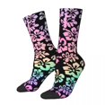 thumbnail image 1 of Yellow Flower Socks Autumn Daffodil Floral Print Stockings Gothic Women Quality Socks Cust, 1 of 7