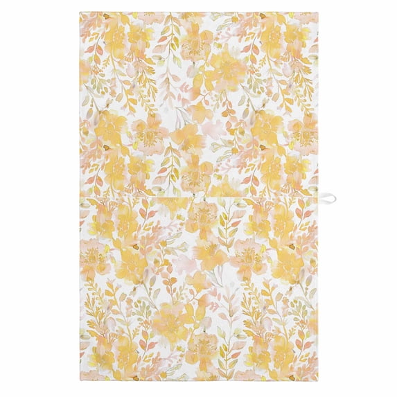 Yellow Flowers 1 Pack Kitchen Towel, Water Absorbent Dish Towel, Watercolor Summer Botanical Floral Decorative Hand Towels - Quick Drying Cloth for Cooking Baking, 18x28 Inch