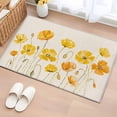 thumbnail image 1 of Yellow Flowers Entryway Rug 2'x3'&nbsp; Non Slip Front Door Mats, Farmhouse Botanical Watercolor Floral Entrance Rugs Indoor Outdoor Carpet, Washable Floor Mats Small Area Rug for Bedroom Kitchen, 1 of 8