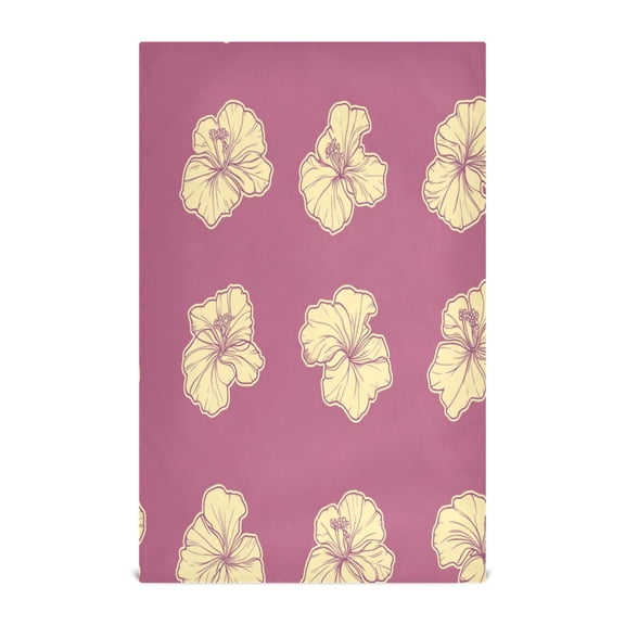 Yellow Flowers Pattern Kitchen Towels 6-Piece Pack Tea Towels for Kitchen Decorative Waffle Design 28x18in