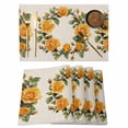 thumbnail image 1 of Yellow Flowers Placemats Set of 4, Spring Floral Wreath Non-Slip Place Mats Washable Table Mats for Kitchen Dining Table Decorations Indoor/Outdoor, 1 of 9