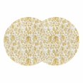thumbnail image 1 of Yellow Flowers Round 15 Inch Placemats Set of 2, Country Pastoral Floral Leaves Vines HeatResistant Non Slip Place Mats for Dining Table, Wipeable Braided Kitchen Table Mats for Housewarming, 1 of 9