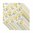 thumbnail image 1 of Yellow Flowers Spring Cloth Napkins, Elegant Farmhouse Botanical Washable and Reusable Dinner Napkins Set of 8, Table Napkin for Kitchen Party Birthday Wedding Hotel Housewarming 20"x20", 1 of 8