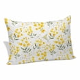 thumbnail image 1 of Yellow Flowers Spring Pillow Covers 16"x24", Elegant Farmhouse Botanical Soft Brushed Microfiber Breathable Throw Pillow Covers, Decorative Pillowcase with Zipper for Couch Sofa Bedroom Living Room, 1 of 9