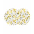 thumbnail image 1 of Yellow Flowers Spring Round 13 Inch Placemats Set of 2, Elegant Farmhouse Botanical HeatResistant Non Slip Place Mats for Dining Table, Wipeable Braided Kitchen Table Mats for Housewarming, 1 of 9