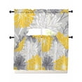 thumbnail image 1 of Yellow Flowers Swag Curtains for Living Room/Bedroom Windows, Retro Country Pastoral Garden Florals Kitchen Curtains and Valances Set 36 Inch Length, Light Filtering Swags Valance Curtain Panels, 1 of 5
