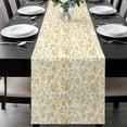 thumbnail image 1 of Yellow Flowers Table Runner 36 Inches Long, Country Pastoral Floral Leaves Vines Kitchen Coffee Dining Table Decoration for Home Party Birthday Wedding Home Decor 13x36 Inches, 1 of 8