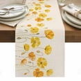 thumbnail image 1 of Yellow Flowers Table Runner - 48 Inch Long, Kitchen Dining Table Runner Dresser Scarves, Farmhouse Botanical Watercolor Floral Farmhouse Decor for Coffee Tables Wedding Party Banquet, 1 of 8