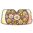 thumbnail image 1 of Yellow Flowers on Yellow Car Windshield Sun Shade Reflector Sunshade Foldable for Front Keeps Vehicle Cool, 1 of 8