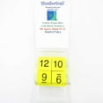 thumbnail image 1 of Yellow Foam Dice with Black Numbers 7-12 D6 25mm (1in) Set of 4 Wondertrail, 1 of 1