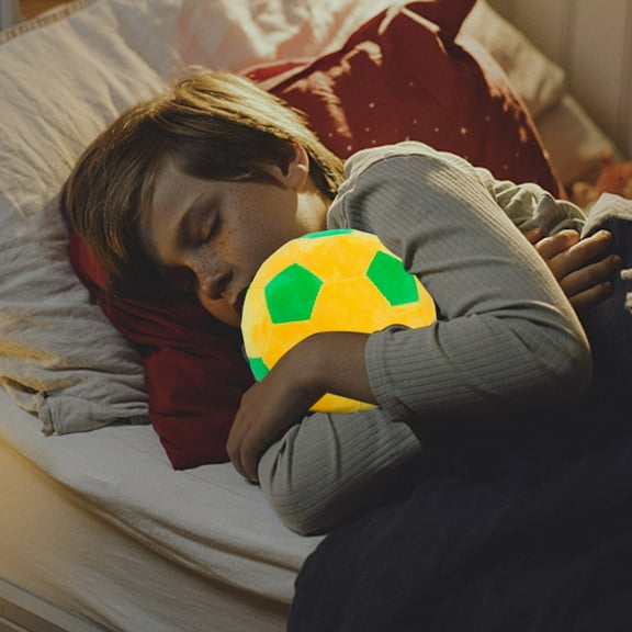 Yellow Football Pillow, Yannianjz Football Plush Pillow, Yellow Green Soccer Ball Pillow, Soft Stuffed Toy forkids,boysandgirlsGift, Couch Pillow, Bedroom Decor,children's Room Decor