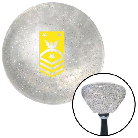 Yellow Force or Fleet Command Clear Retro Metal Flake Shift Knob with M16 x 1.5 Insert Brody
