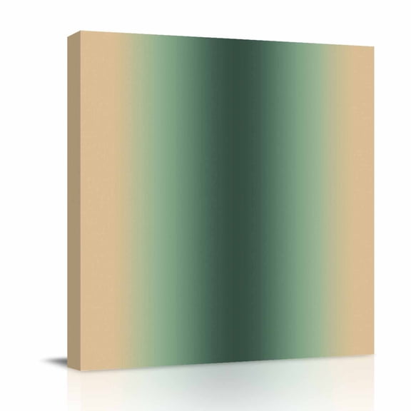 Yellow Forest Green Gradient Canvas Wall Art for Living Room, Minimalist Ombre Modern Art Poster Print Painting for Bedroom Office Home Decoration Wall Pictures Prepare To Hang 8"x8"