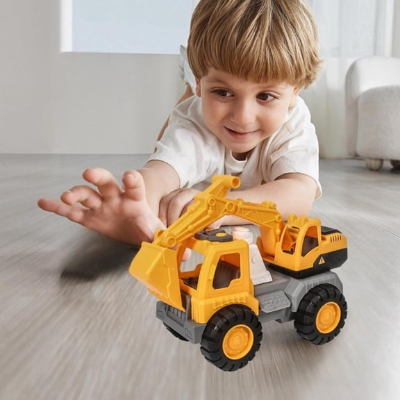 Yellow Forward Propulsion Excavator Toy For Kids Play Sand Engineering Vehicle Dump Truck Plastic