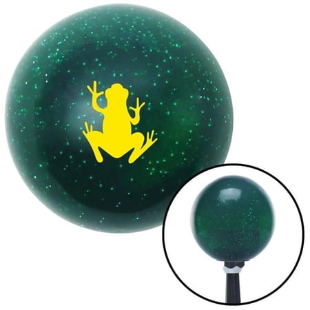 Yellow Frog Green Metal Flake Shift Knob with M16 x 1.5 Insert Shifter Auto Manual Brody