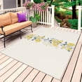 thumbnail image 1 of Yellow Fruit Outdoor Rug for Patio/Deck/Porch, Non-Slip Large Area Rug 5 x 8 Ft, Vintage Country Leaves Berries Blue Plants Indoor Outdoor Rugs Washable Area Rugs, Camping Rug Carpet Runner, 1 of 8